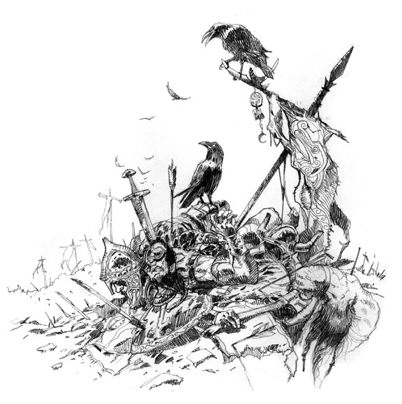 illustration de Didier graffet extraite des Dieux de Bal-Sagoth de Robert E. Howard.